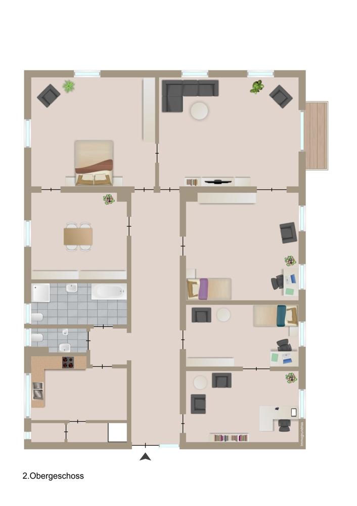 Stadtvilla 2. Obergeschoss