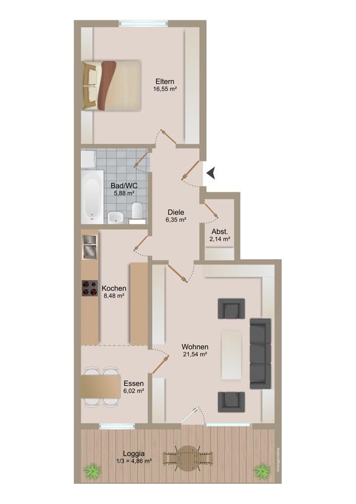 Etagenwohnung