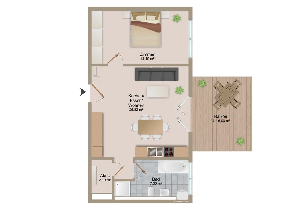 Grundriss Whg 4