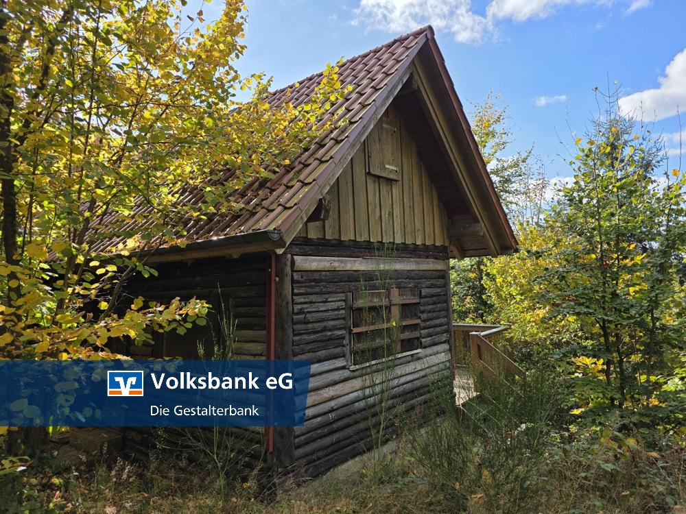 Hütte Seitenansicht