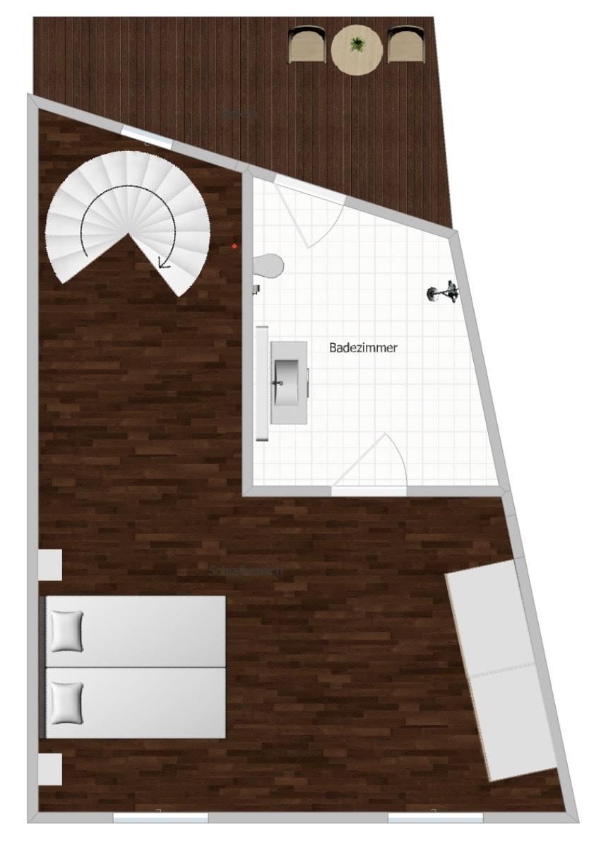 Grundriss Schlafzimmer 2. OG