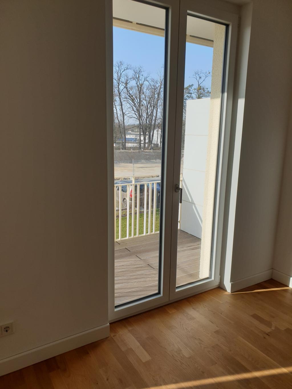 Blick zum Balkon