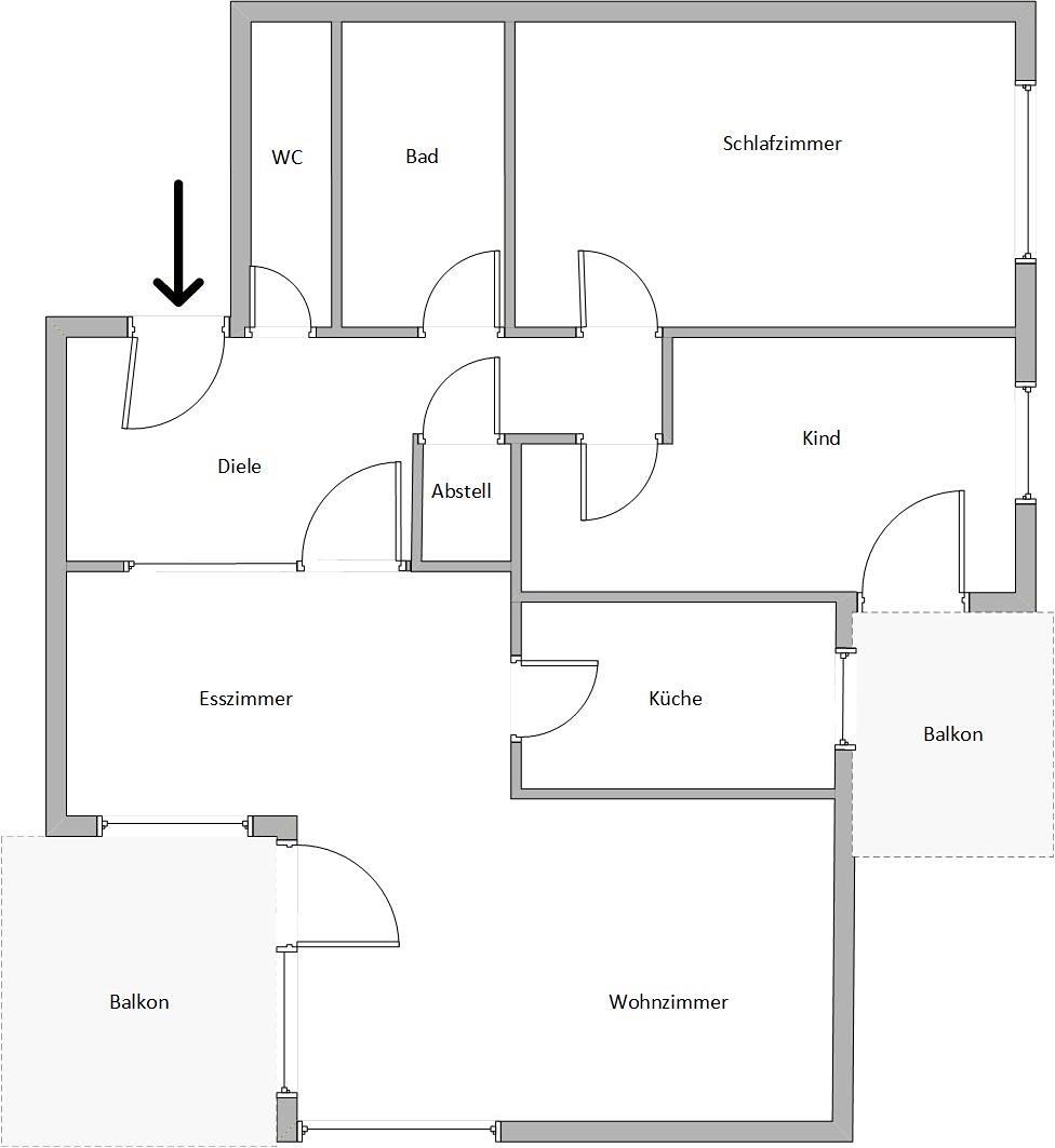 3,5 Zimmerwohnung mit 2 Balkone in Aalen Zentrum - Foto 1