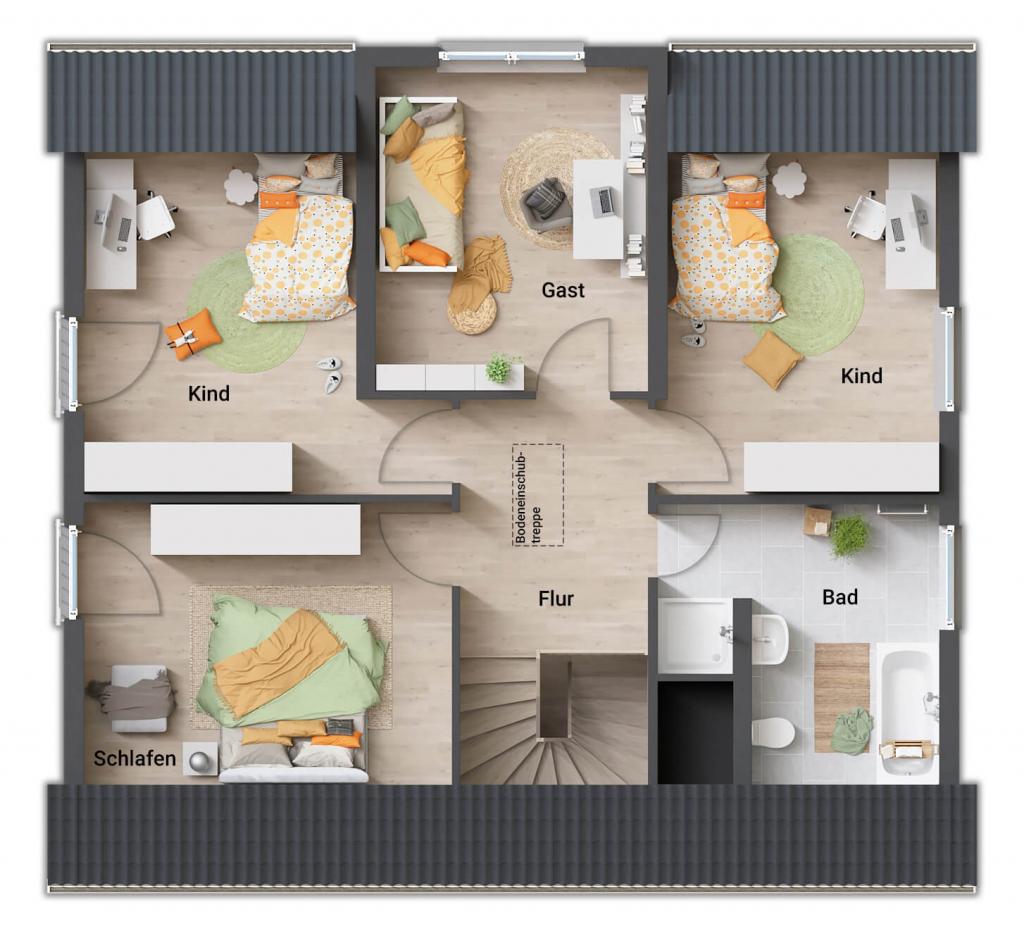 Grundriss-Einfamilienhaus-Lichthaus-152-Dachgeschoss