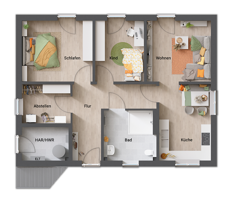 Grundriss_Mehrfamilienhaus_Flair_180_Trio_EG