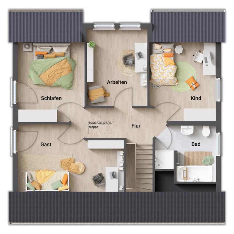 Grundriss-Einfamilienhaus-Flair-134-Dachgeschoss