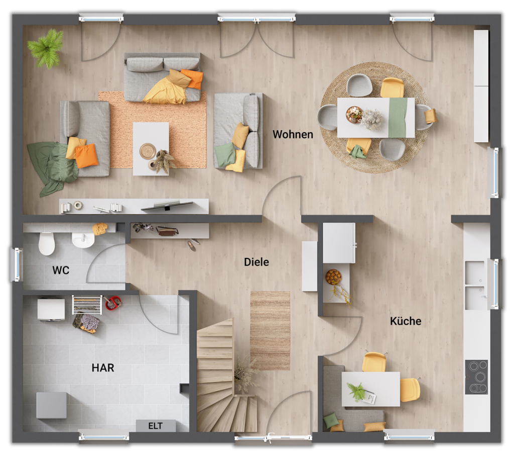 Grundriss-Einfamilienhaus-Mitwachshaus-Flair-148-Erdgeschoss