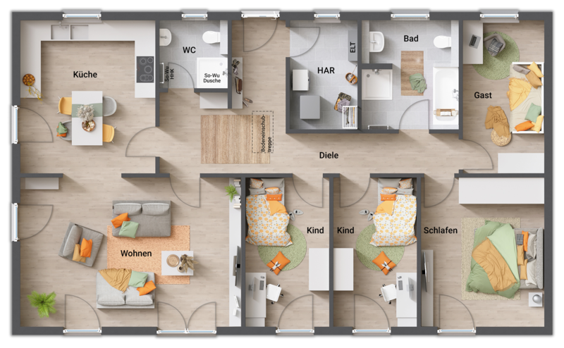 Grundriss-Bungalow-131-Erdgeschoss