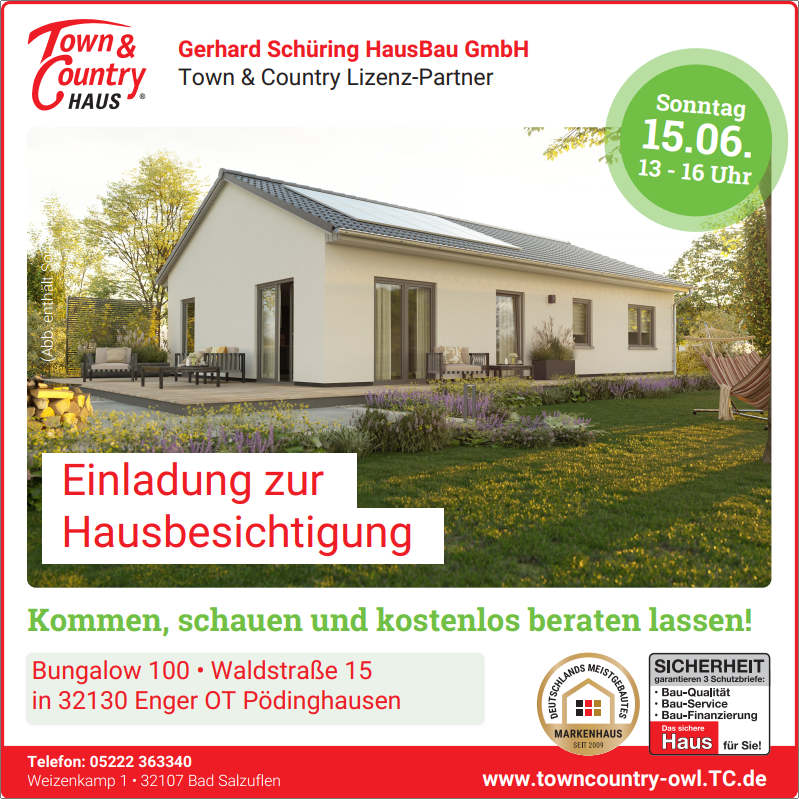 Einladung zur Hausbesichtigung