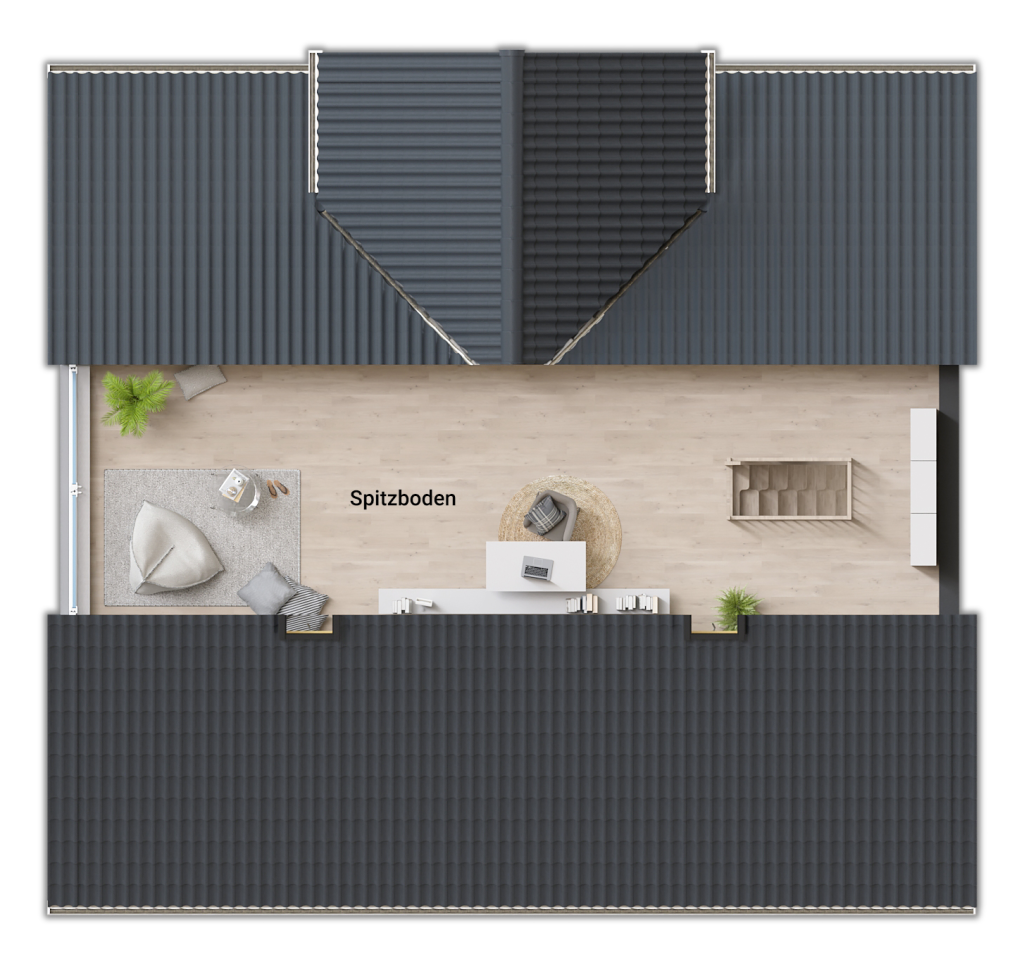 Grundriss ausgebauter Dachboden