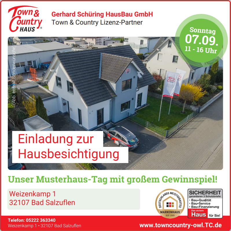 Einladung zur Hausbesichtigung