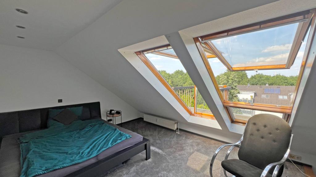 Schlafzimmer im Spitzboden