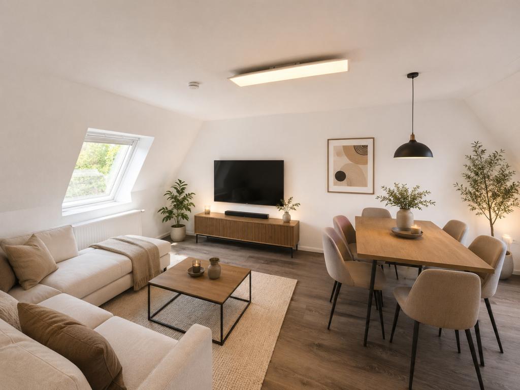 Gemütliche Dachgeschosswohnung für Singles, Berufspendler, Soldaten oder Ruheständler - Foto 1