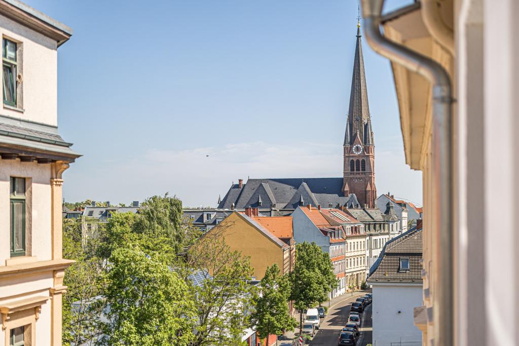 Leipzig - Altlindenau | Ausblick zur Nathanaelkirche