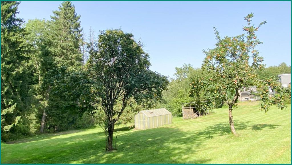 Überdachter Freisitz im Garten mit...