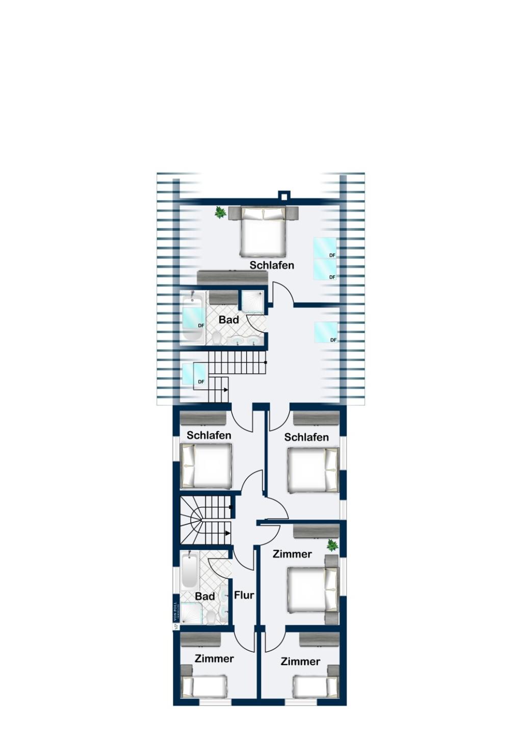 OG bzw. DG Altbau + Umbau