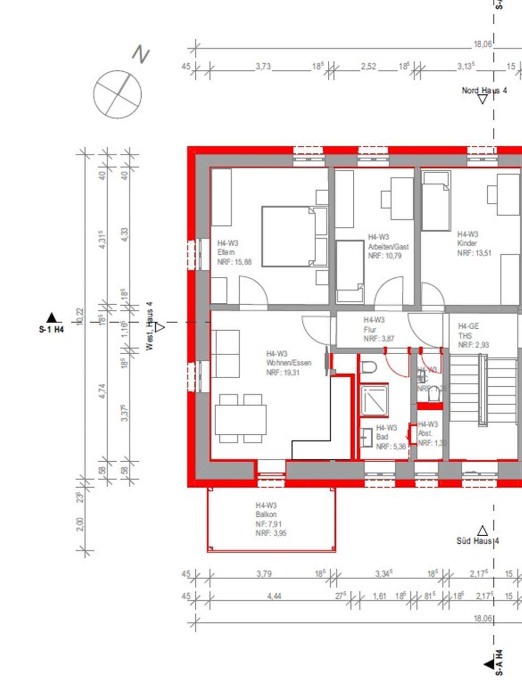 Grundriss Whg. Nr. 3