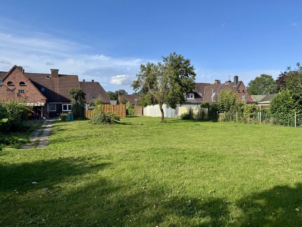 Blick vom Grundstücksende