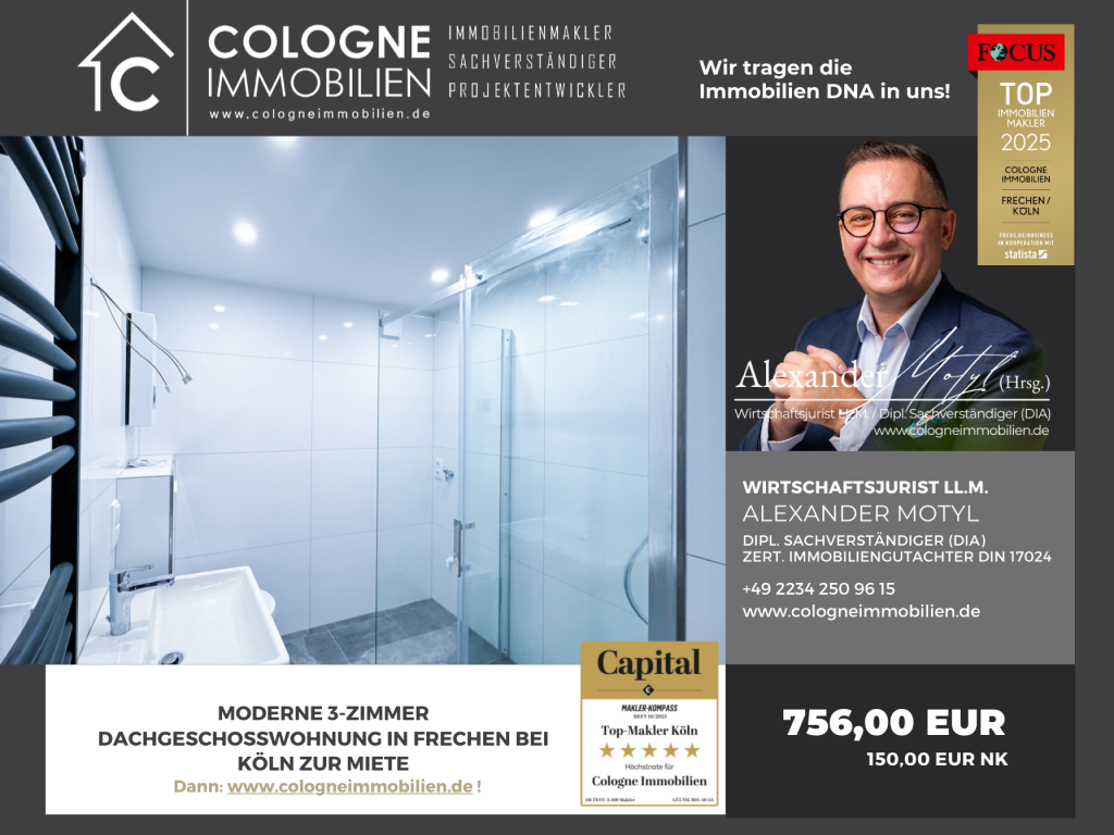 Immobilienlisting 3 Zimmer Wohnung in Frechen bei Köln
